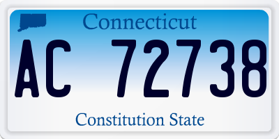 CT license plate AC72738