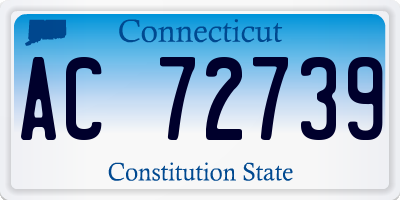 CT license plate AC72739