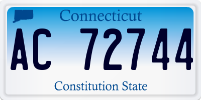 CT license plate AC72744
