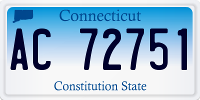 CT license plate AC72751