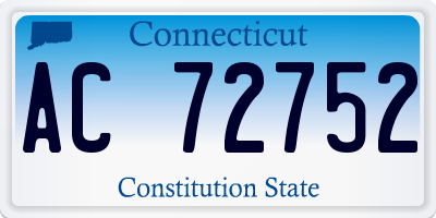 CT license plate AC72752