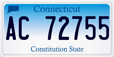 CT license plate AC72755