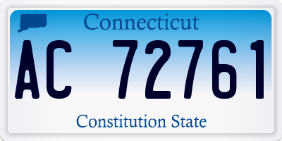 CT license plate AC72761