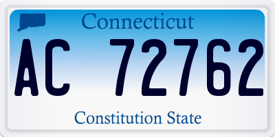 CT license plate AC72762