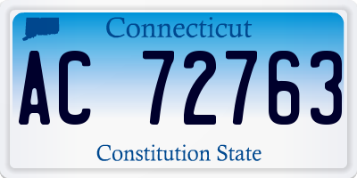 CT license plate AC72763