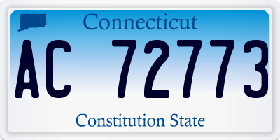 CT license plate AC72773