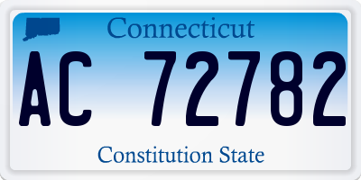 CT license plate AC72782