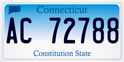 CT license plate AC72788
