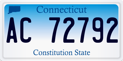 CT license plate AC72792