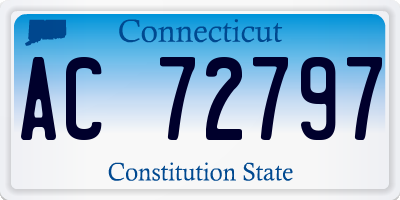 CT license plate AC72797