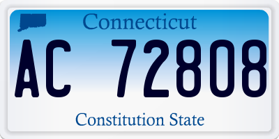 CT license plate AC72808