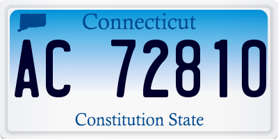CT license plate AC72810
