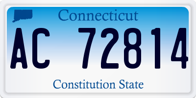 CT license plate AC72814