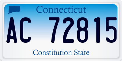 CT license plate AC72815