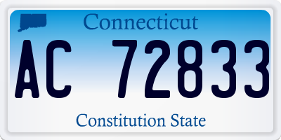 CT license plate AC72833