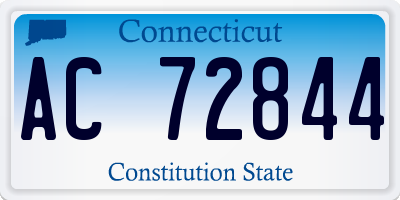 CT license plate AC72844