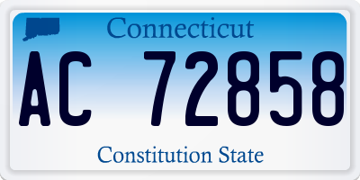 CT license plate AC72858
