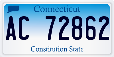 CT license plate AC72862