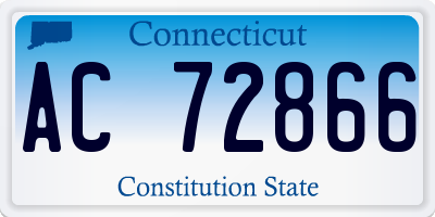 CT license plate AC72866