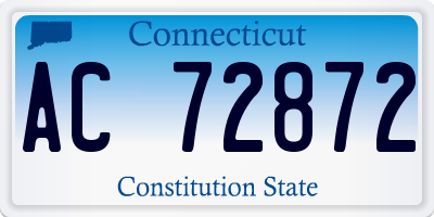 CT license plate AC72872