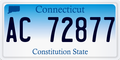 CT license plate AC72877