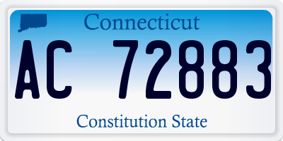 CT license plate AC72883