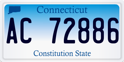 CT license plate AC72886