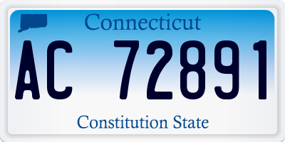 CT license plate AC72891