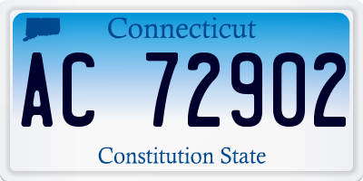 CT license plate AC72902