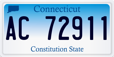 CT license plate AC72911