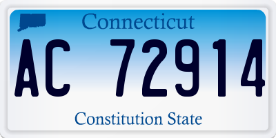 CT license plate AC72914