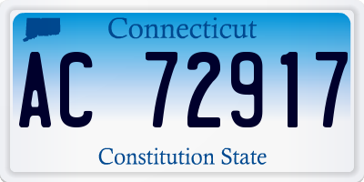CT license plate AC72917