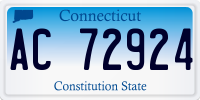 CT license plate AC72924