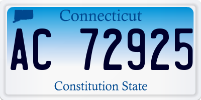 CT license plate AC72925