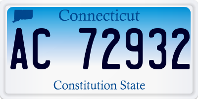 CT license plate AC72932