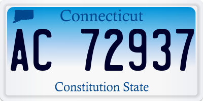 CT license plate AC72937