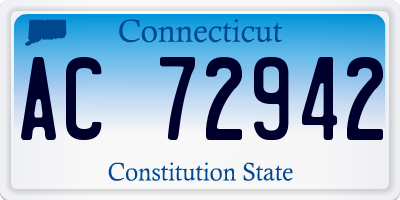 CT license plate AC72942