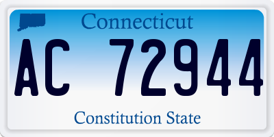 CT license plate AC72944