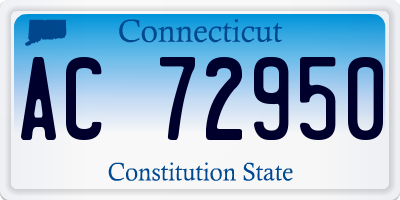 CT license plate AC72950