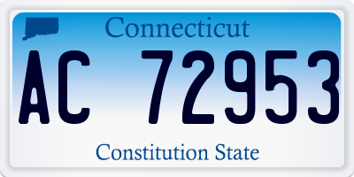 CT license plate AC72953
