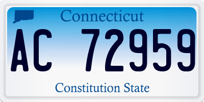 CT license plate AC72959