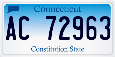 CT license plate AC72963