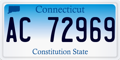 CT license plate AC72969