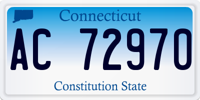 CT license plate AC72970