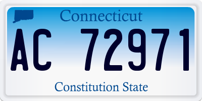 CT license plate AC72971