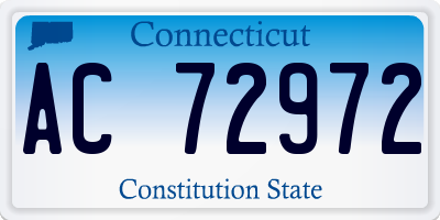 CT license plate AC72972