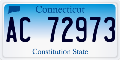 CT license plate AC72973