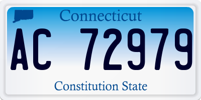 CT license plate AC72979