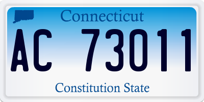 CT license plate AC73011