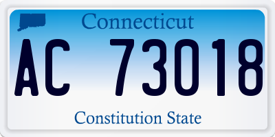 CT license plate AC73018
